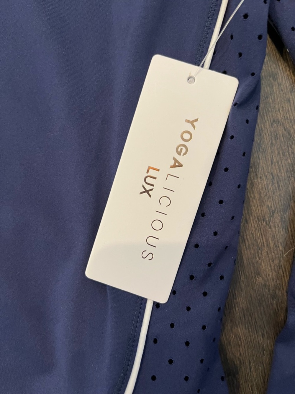 NWT Yogaliscious Lux Interlock Serve It Up Half Zip | Naval Academy/White | Sz M - Picture 10 of 13